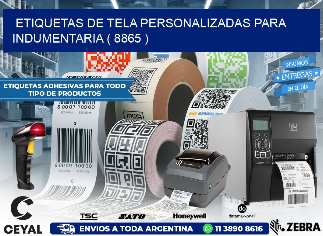 ETIQUETAS DE TELA PERSONALIZADAS PARA INDUMENTARIA ( 8865 )