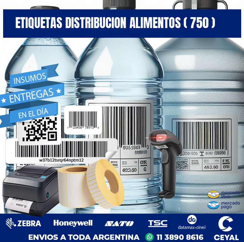 ETIQUETAS DISTRIBUCION ALIMENTOS ( 750 )