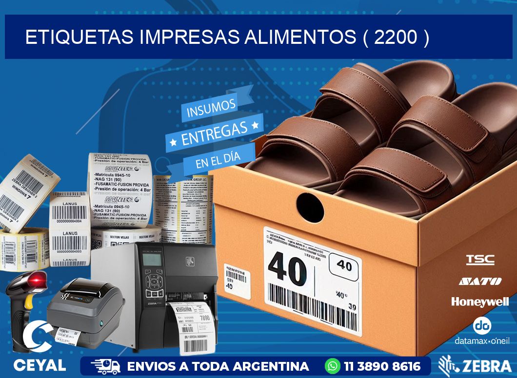 ETIQUETAS IMPRESAS ALIMENTOS ( 2200 )