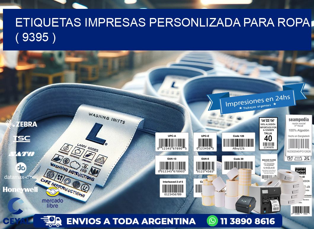 ETIQUETAS IMPRESAS PERSONLIZADA PARA ROPA   ( 9395 )