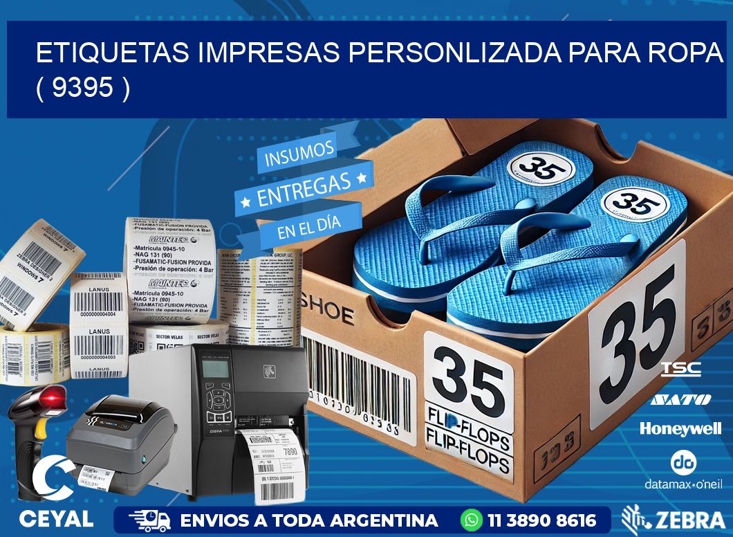 ETIQUETAS IMPRESAS PERSONLIZADA PARA ROPA   ( 9395 )