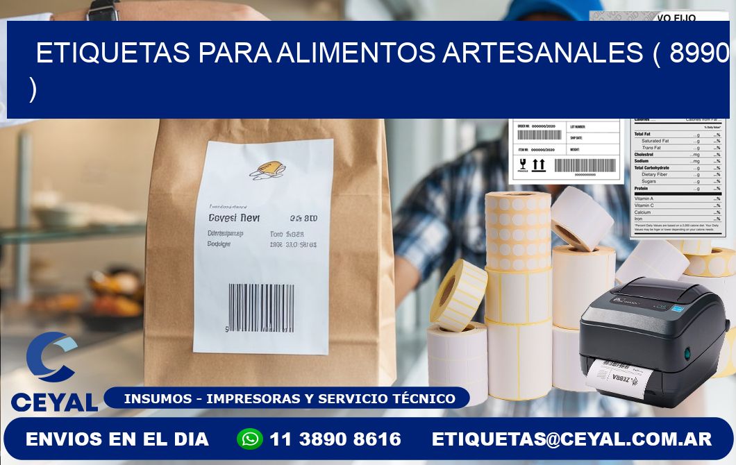 ETIQUETAS PARA ALIMENTOS ARTESANALES ( 8990 )