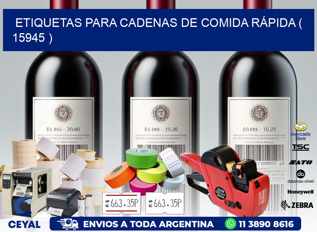 ETIQUETAS PARA CADENAS DE COMIDA RÁPIDA ( 15945 )