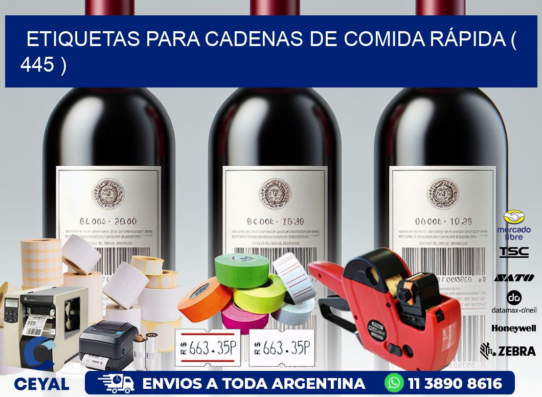 ETIQUETAS PARA CADENAS DE COMIDA RÁPIDA ( 445 )
