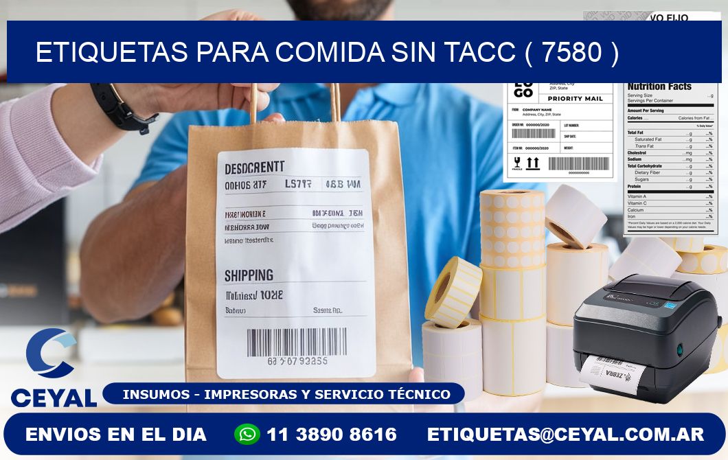 ETIQUETAS PARA COMIDA SIN TACC ( 7580 )