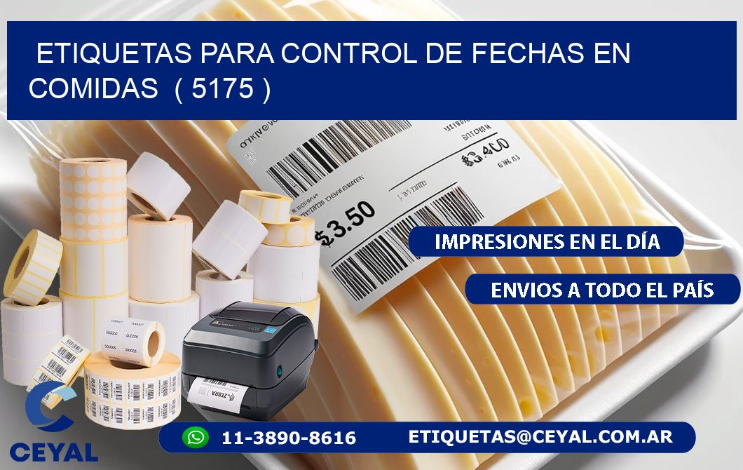 ETIQUETAS PARA CONTROL DE FECHAS EN COMIDAS  ( 5175 )