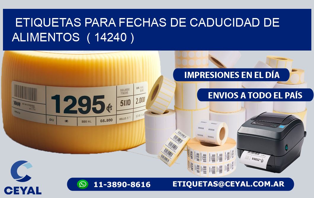 ETIQUETAS PARA FECHAS DE CADUCIDAD DE ALIMENTOS ( 14240 )