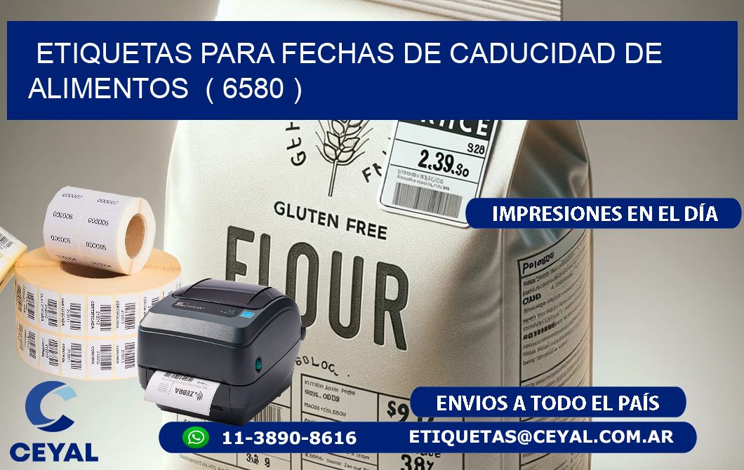 ETIQUETAS PARA FECHAS DE CADUCIDAD DE ALIMENTOS  ( 6580 )