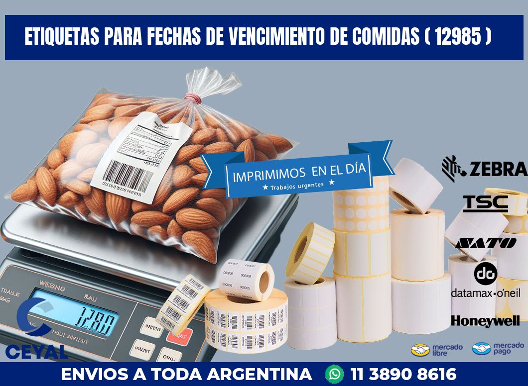 ETIQUETAS PARA FECHAS DE VENCIMIENTO DE COMIDAS ( 12985 )
