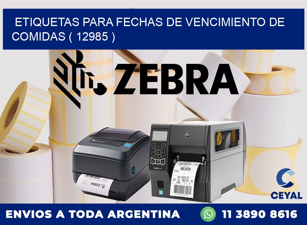 ETIQUETAS PARA FECHAS DE VENCIMIENTO DE COMIDAS ( 12985 )