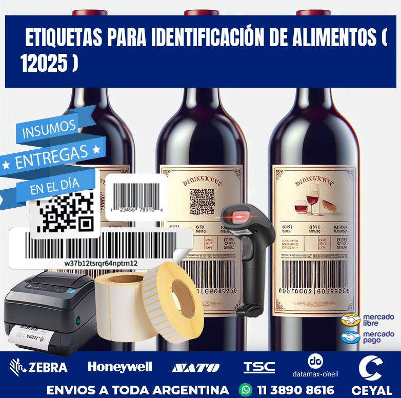 ETIQUETAS PARA IDENTIFICACIÓN DE ALIMENTOS ( 12025 )