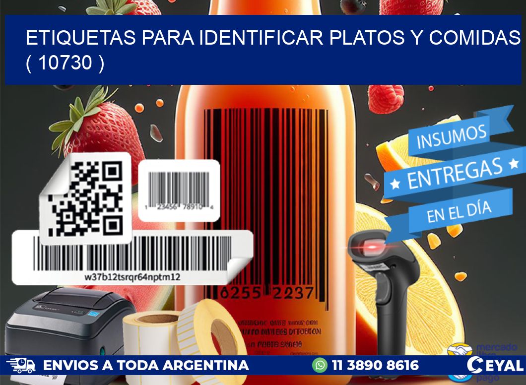 ETIQUETAS PARA IDENTIFICAR PLATOS Y COMIDAS ( 10730 )