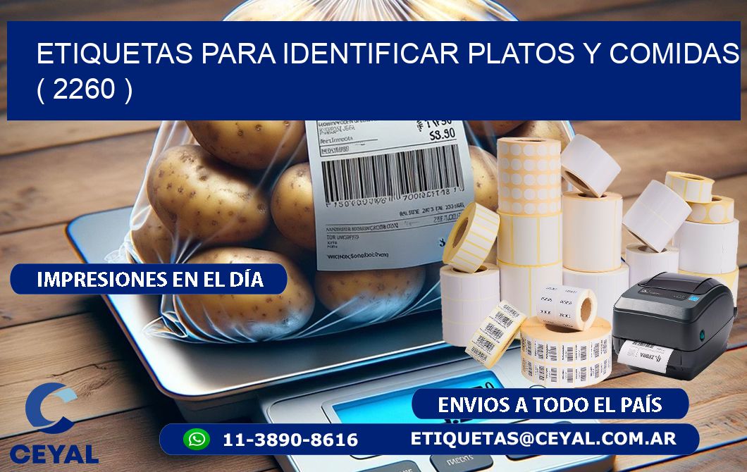 ETIQUETAS PARA IDENTIFICAR PLATOS Y COMIDAS  ( 2260 )