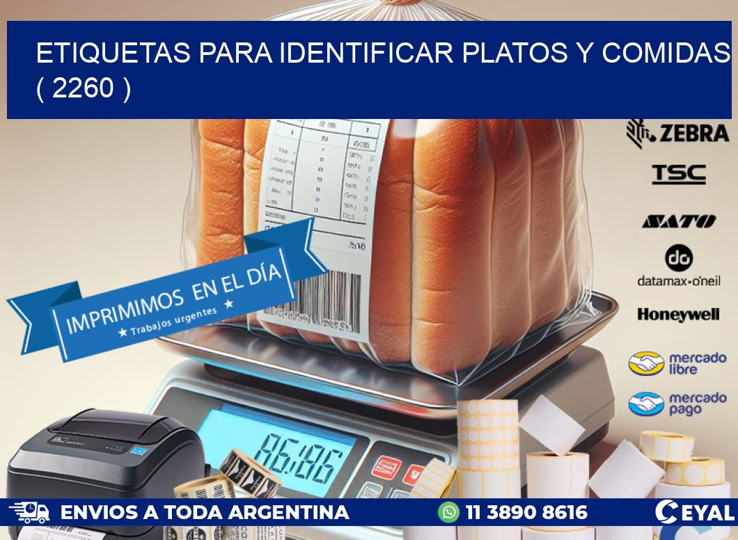 ETIQUETAS PARA IDENTIFICAR PLATOS Y COMIDAS  ( 2260 )
