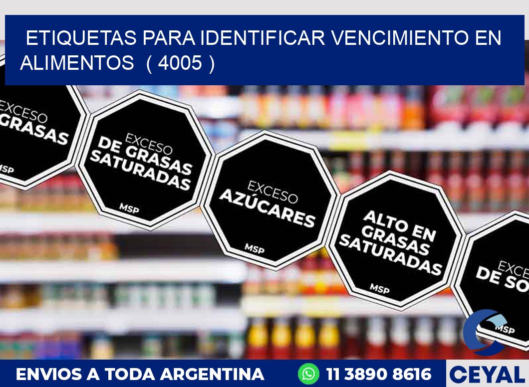 ETIQUETAS PARA IDENTIFICAR VENCIMIENTO EN ALIMENTOS ( 4005 )