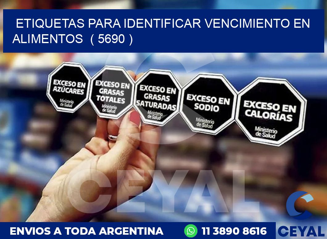 ETIQUETAS PARA IDENTIFICAR VENCIMIENTO EN ALIMENTOS  ( 5690 )