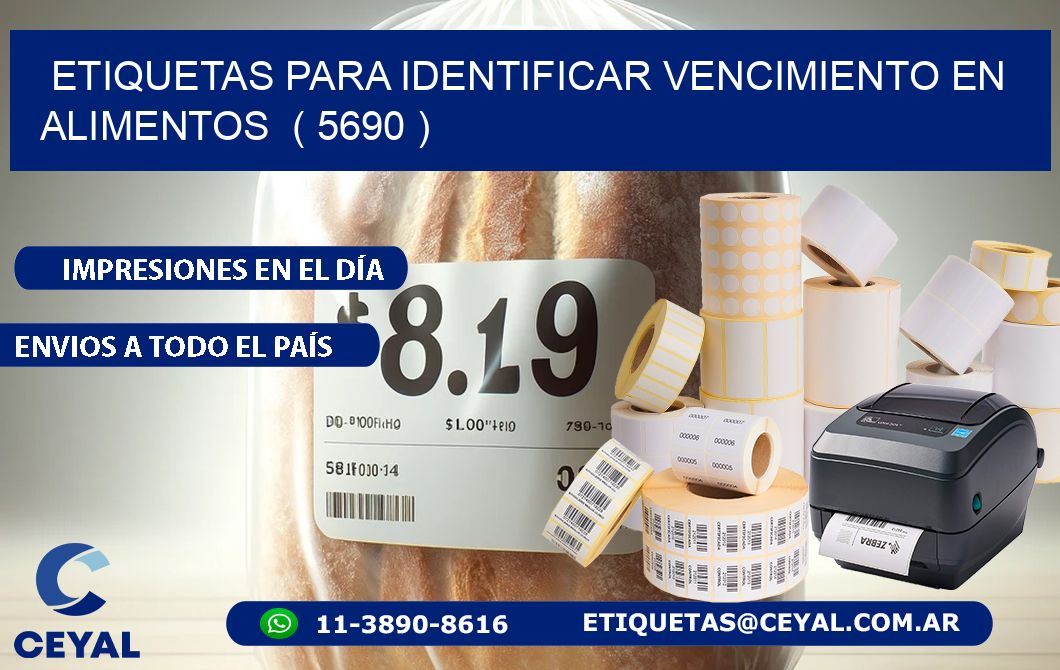 ETIQUETAS PARA IDENTIFICAR VENCIMIENTO EN ALIMENTOS  ( 5690 )