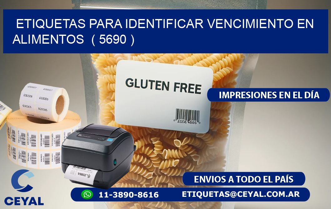 ETIQUETAS PARA IDENTIFICAR VENCIMIENTO EN ALIMENTOS  ( 5690 )