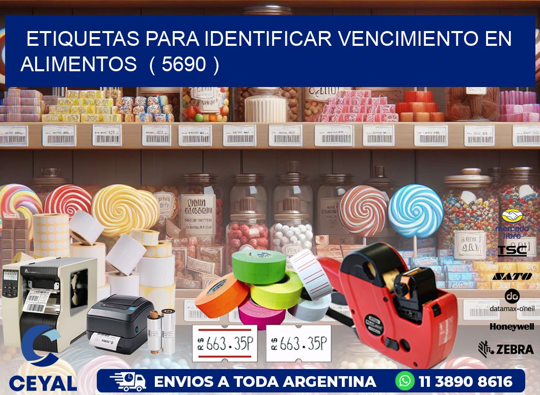 ETIQUETAS PARA IDENTIFICAR VENCIMIENTO EN ALIMENTOS  ( 5690 )