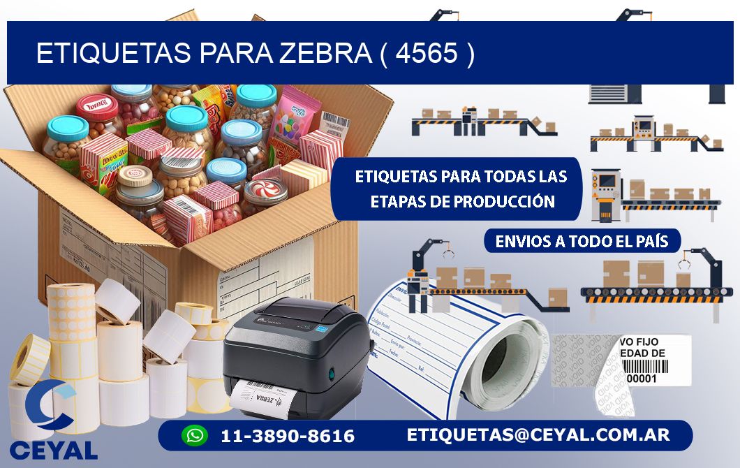 ETIQUETAS PARA ZEBRA ( 4565 )