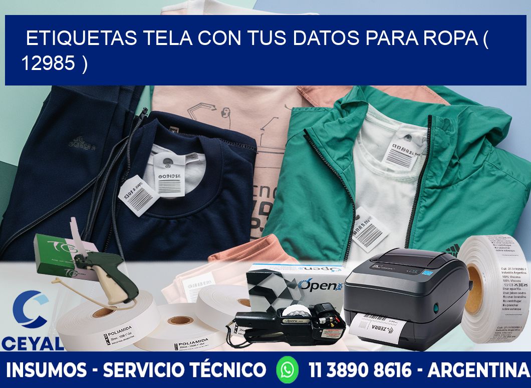 ETIQUETAS TELA CON TUS DATOS PARA ROPA ( 12985 )