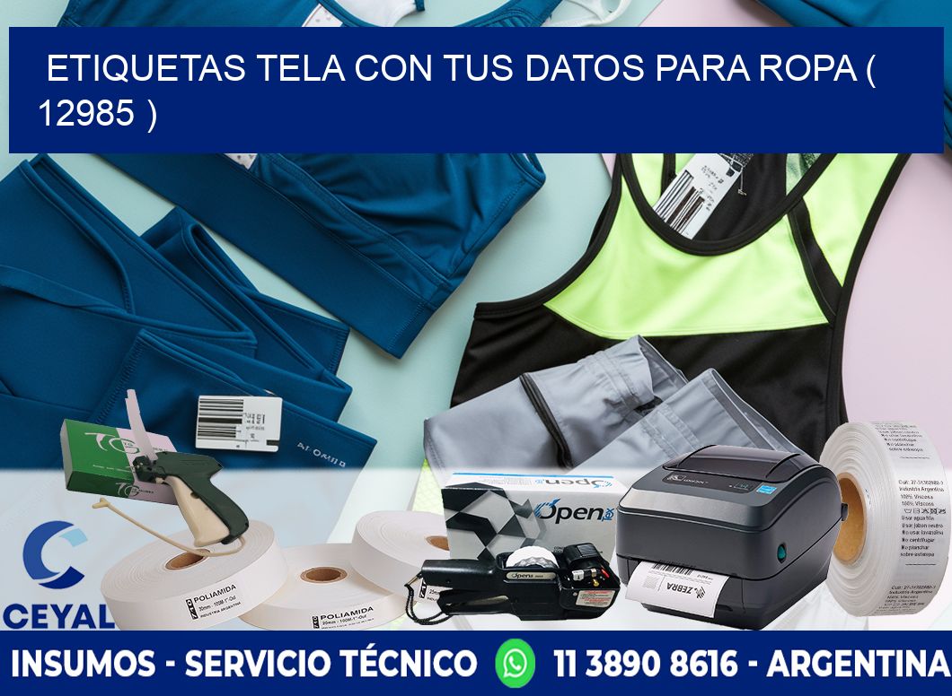 ETIQUETAS TELA CON TUS DATOS PARA ROPA ( 12985 )