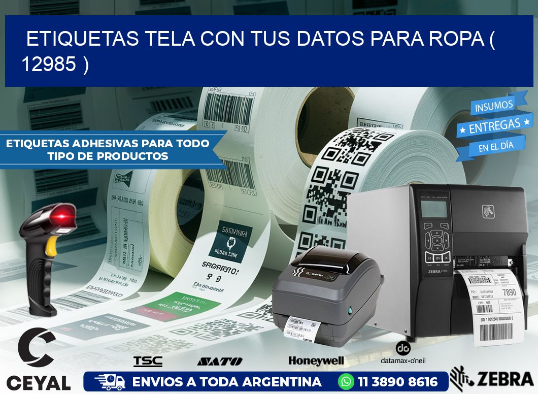 ETIQUETAS TELA CON TUS DATOS PARA ROPA ( 12985 )