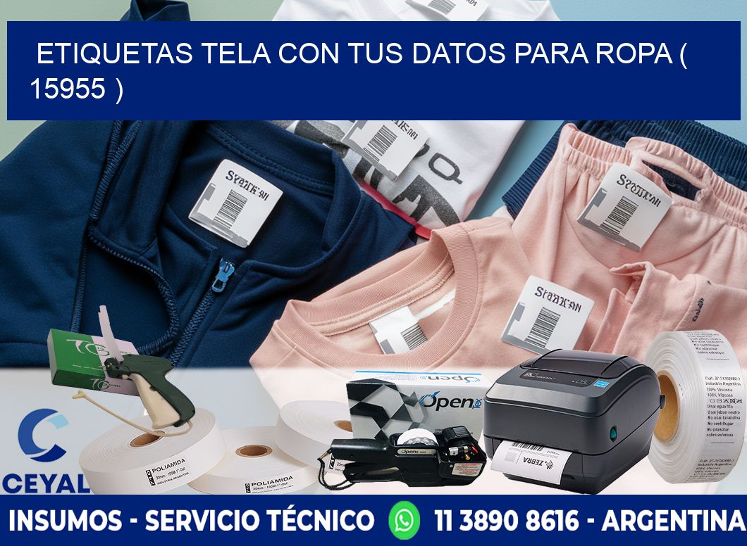 ETIQUETAS TELA CON TUS DATOS PARA ROPA ( 15955 )