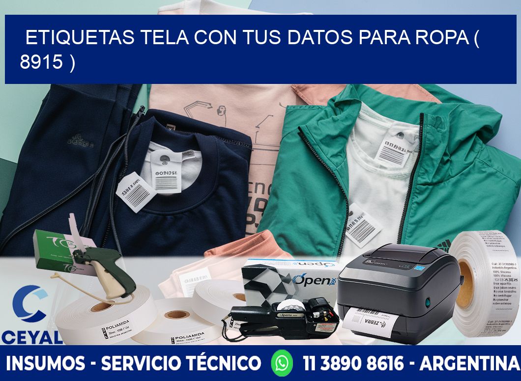 ETIQUETAS TELA CON TUS DATOS PARA ROPA ( 8915 )