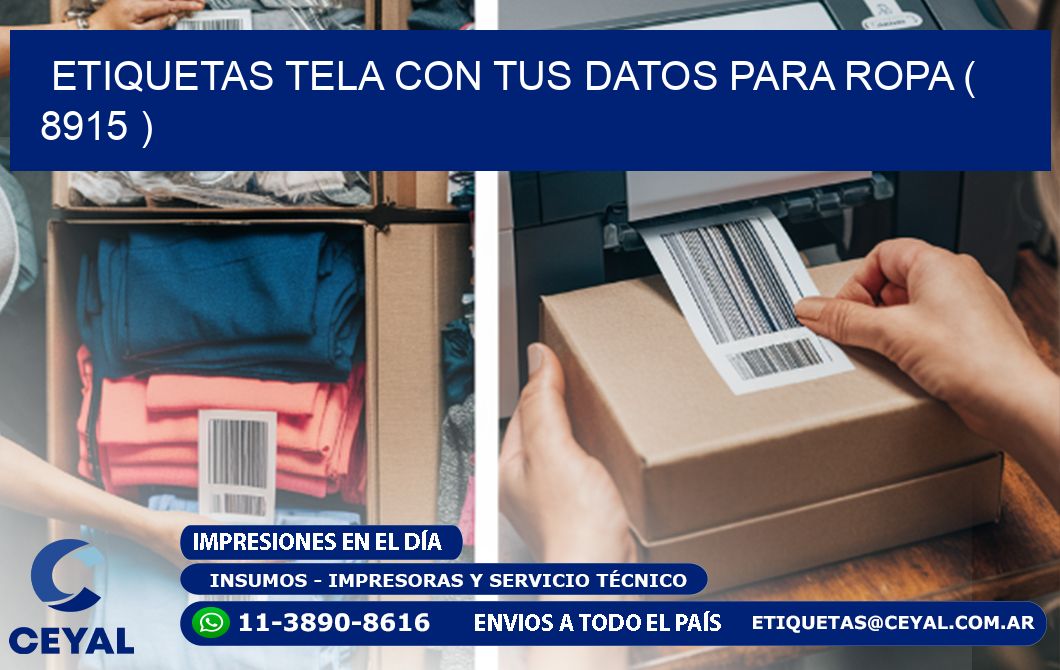 ETIQUETAS TELA CON TUS DATOS PARA ROPA ( 8915 )