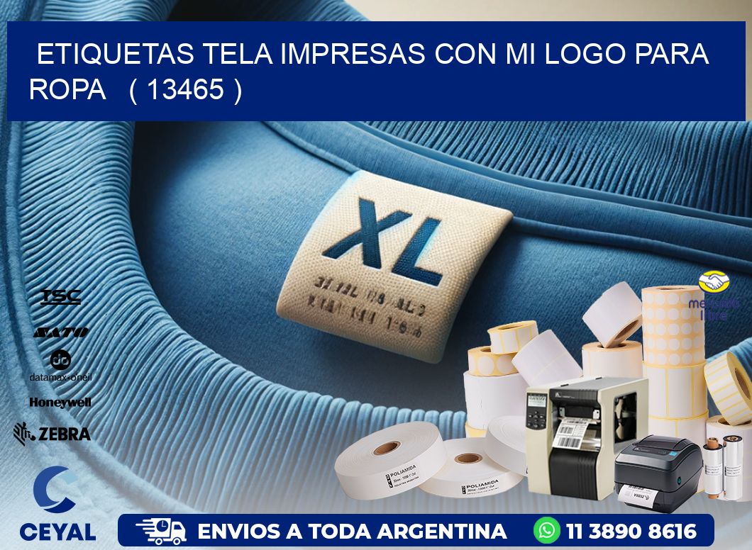 ETIQUETAS TELA IMPRESAS CON MI LOGO PARA ROPA   ( 13465 )