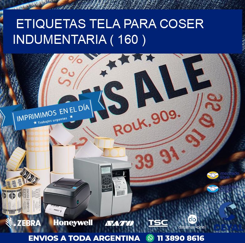 ETIQUETAS TELA PARA COSER INDUMENTARIA ( 160 )
