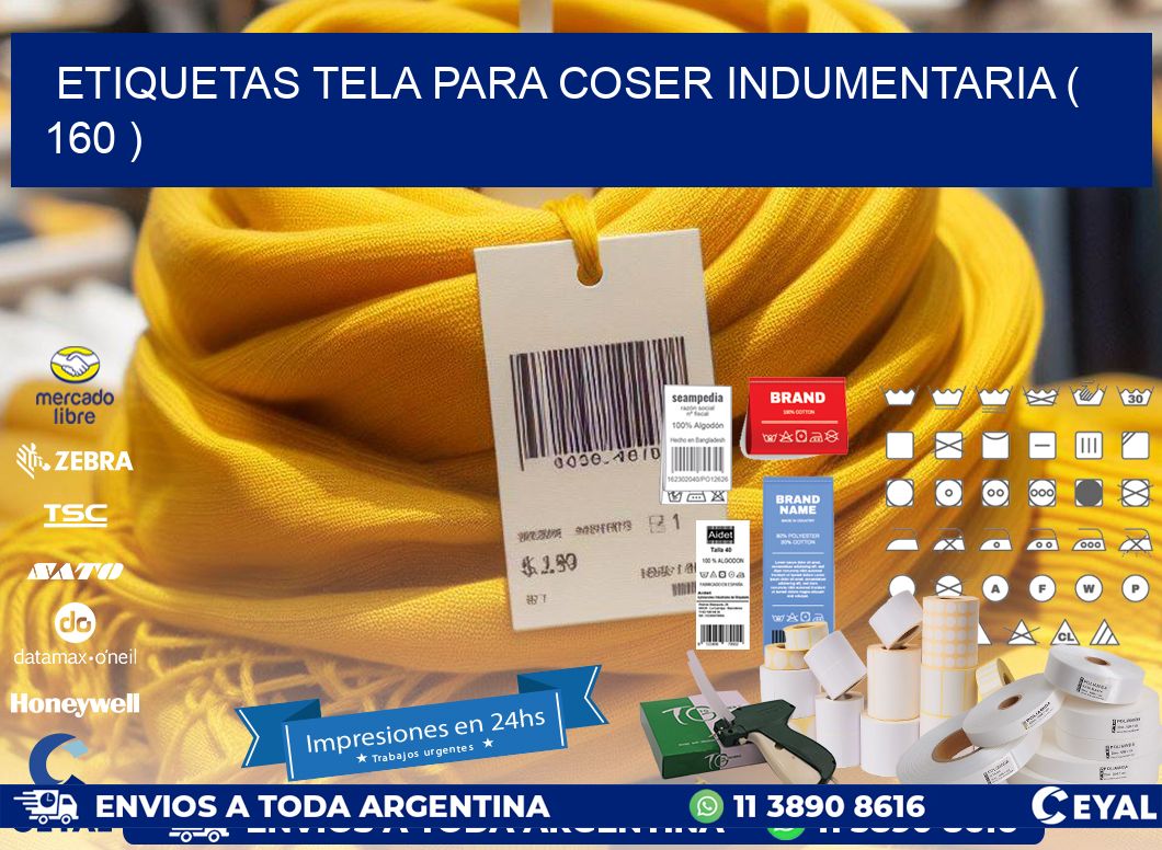 ETIQUETAS TELA PARA COSER INDUMENTARIA ( 160 )