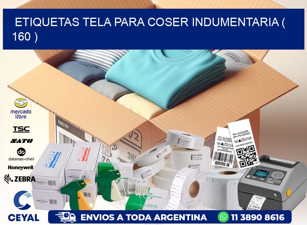 ETIQUETAS TELA PARA COSER INDUMENTARIA ( 160 )