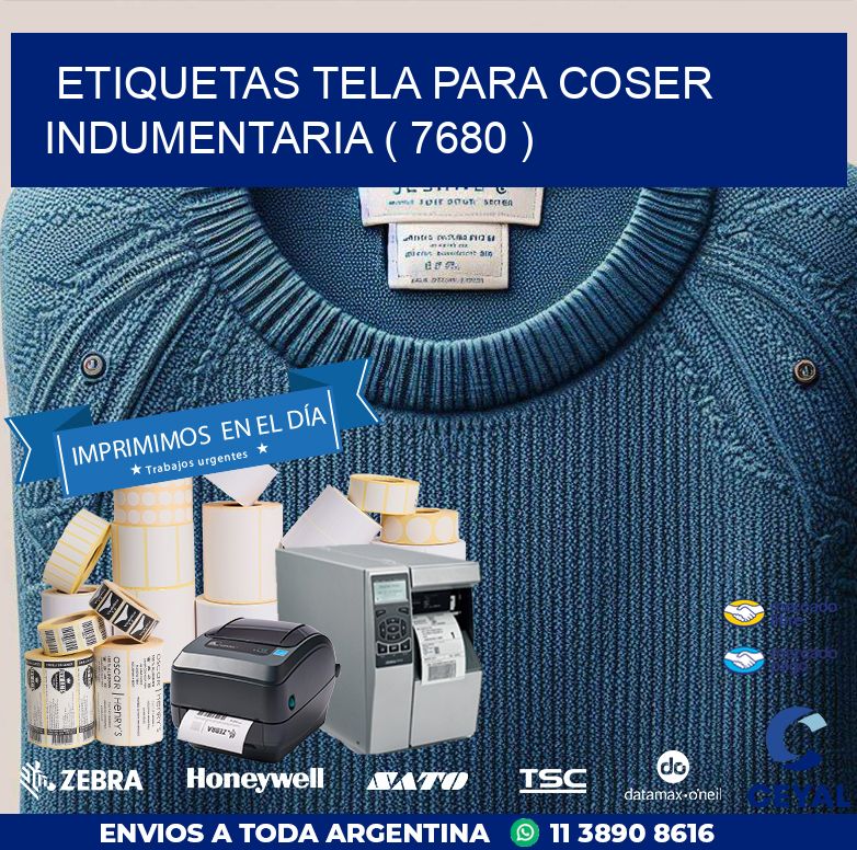 ETIQUETAS TELA PARA COSER INDUMENTARIA ( 7680 )