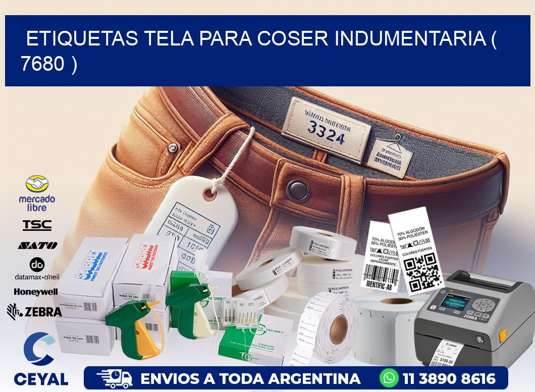 ETIQUETAS TELA PARA COSER INDUMENTARIA ( 7680 )