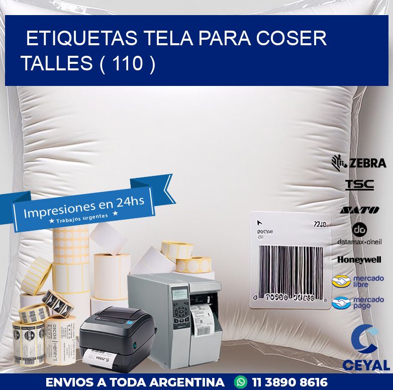 ETIQUETAS TELA PARA COSER TALLES ( 110 )
