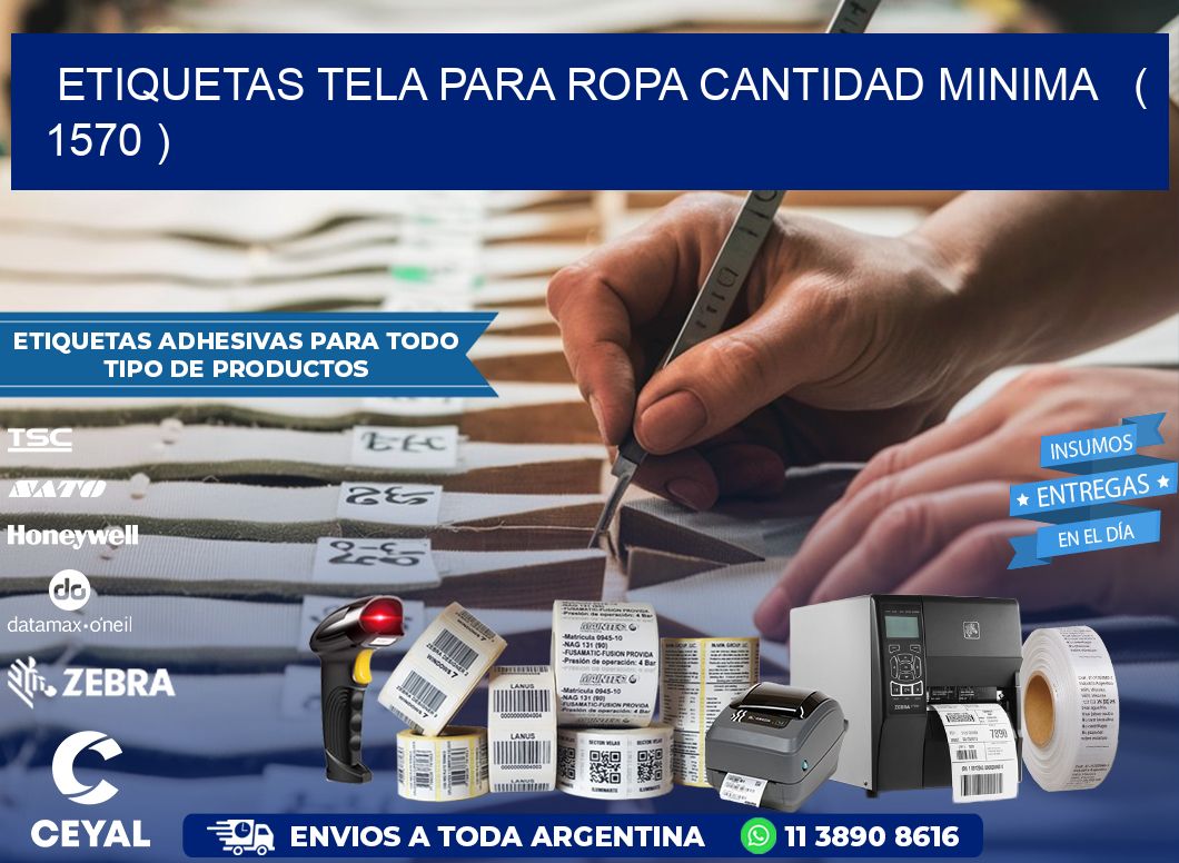 ETIQUETAS TELA PARA ROPA CANTIDAD MINIMA   ( 1570 )