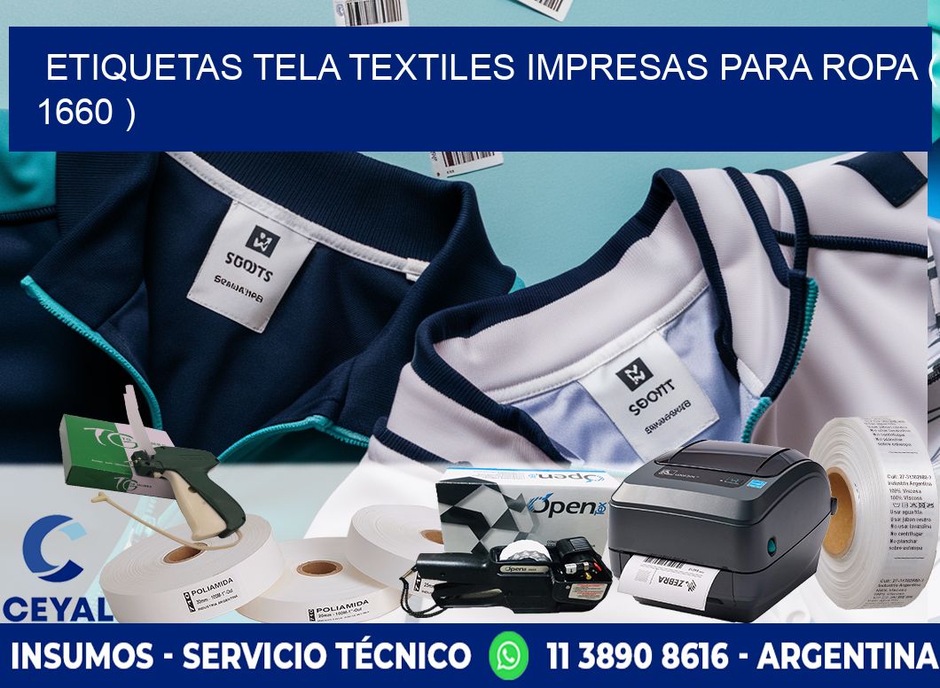 ETIQUETAS TELA TEXTILES IMPRESAS PARA ROPA ( 1660 )