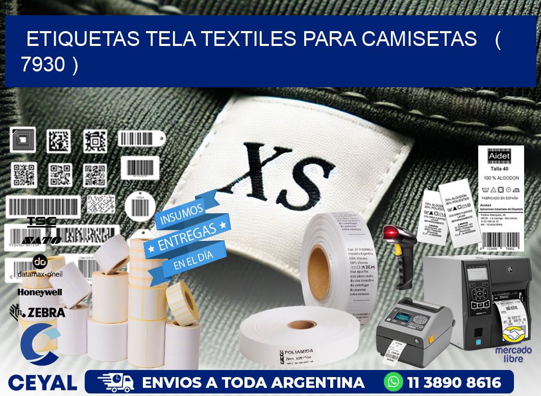ETIQUETAS TELA TEXTILES PARA CAMISETAS   ( 7930 )