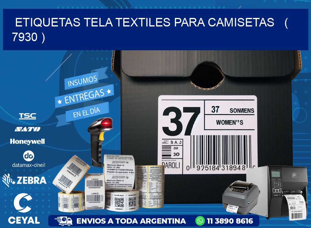 ETIQUETAS TELA TEXTILES PARA CAMISETAS   ( 7930 )
