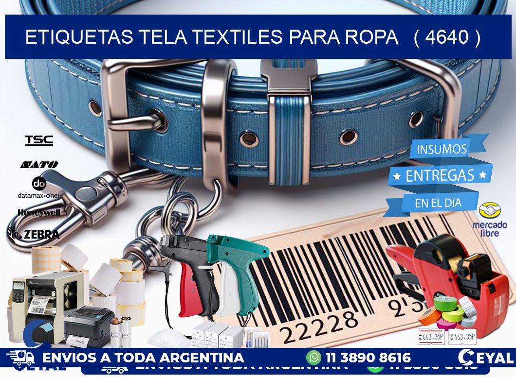 ETIQUETAS TELA TEXTILES PARA ROPA   ( 4640 )