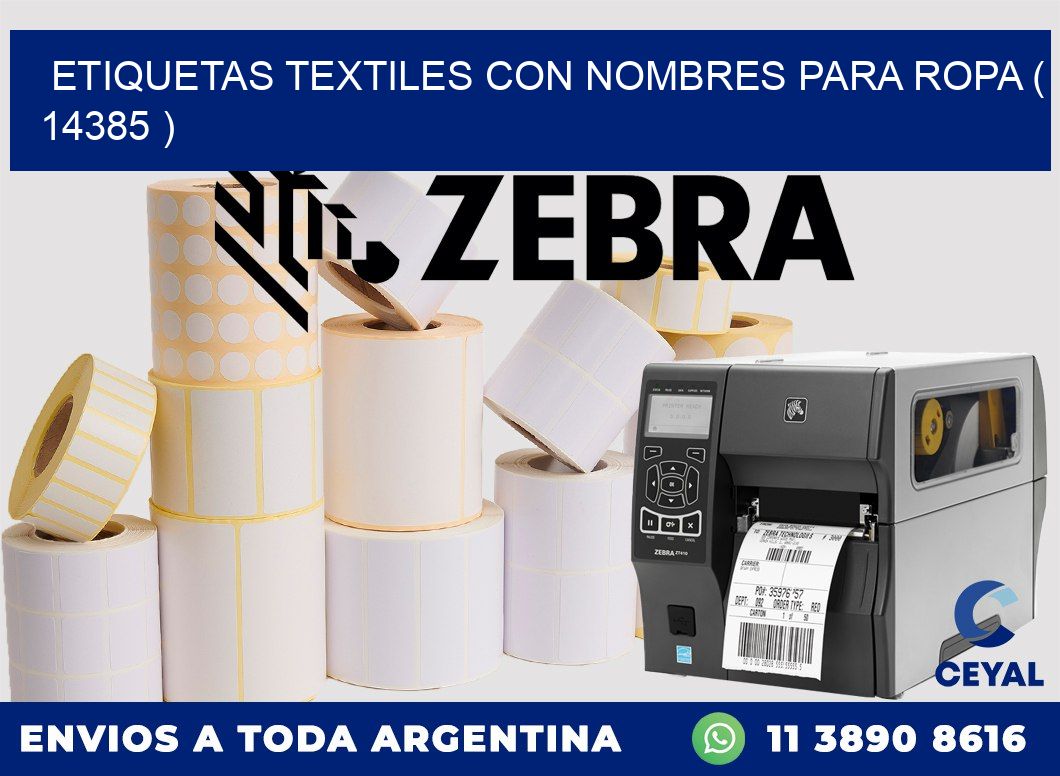 ETIQUETAS TEXTILES CON NOMBRES PARA ROPA ( 14385 )