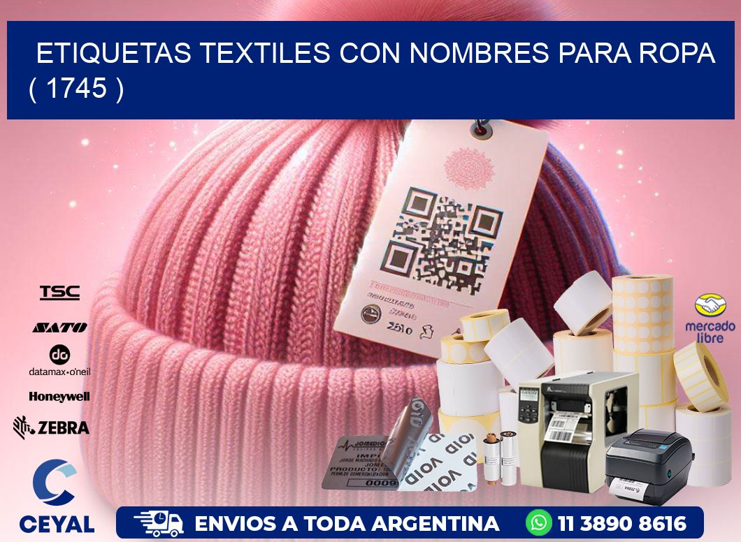 ETIQUETAS TEXTILES CON NOMBRES PARA ROPA   ( 1745 )