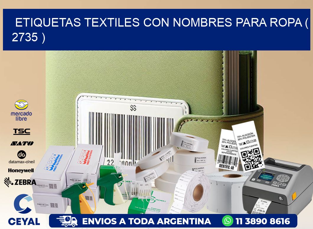 ETIQUETAS TEXTILES CON NOMBRES PARA ROPA ( 2735 )