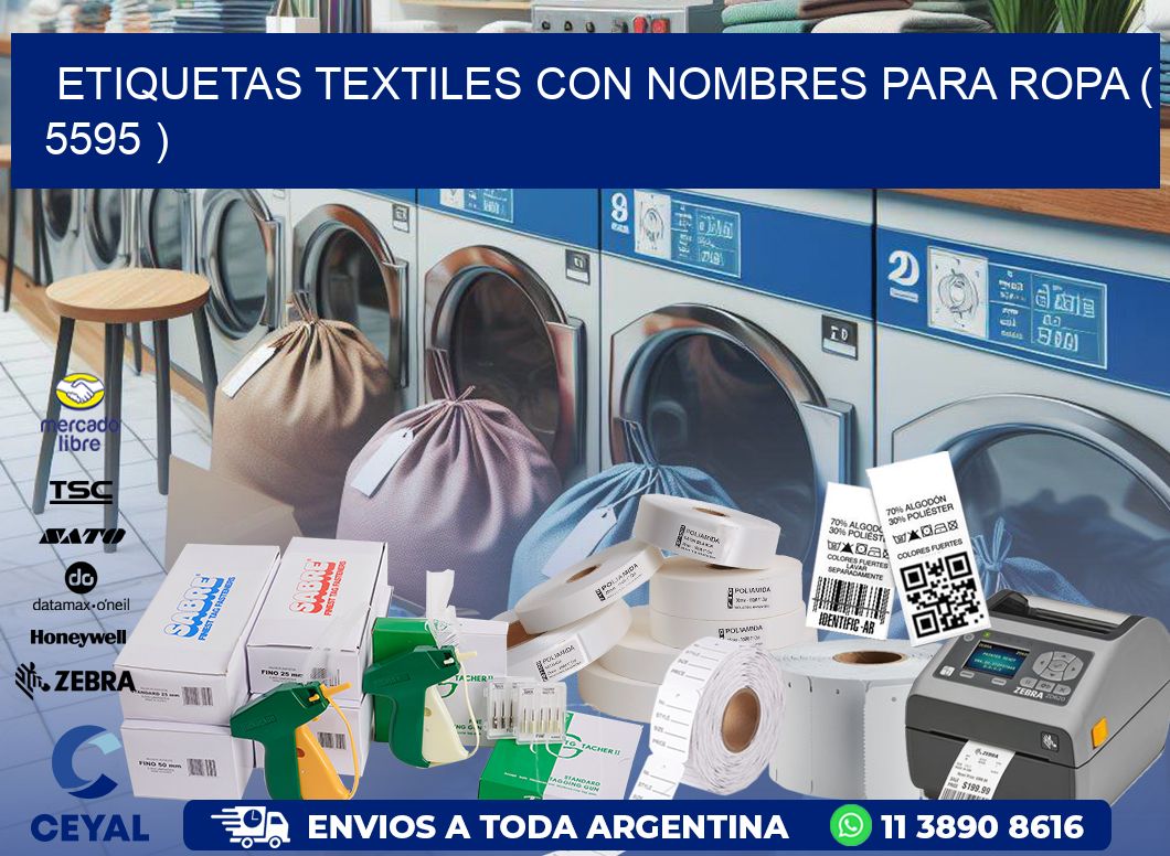 ETIQUETAS TEXTILES CON NOMBRES PARA ROPA ( 5595 )