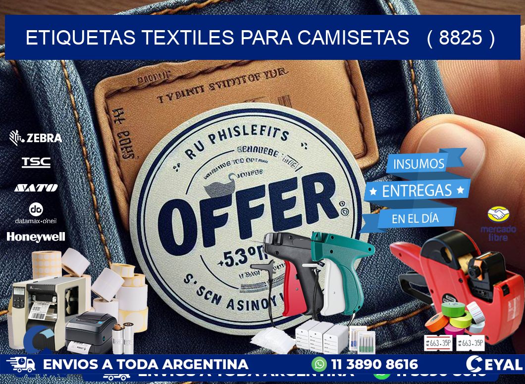 ETIQUETAS TEXTILES PARA CAMISETAS   ( 8825 )