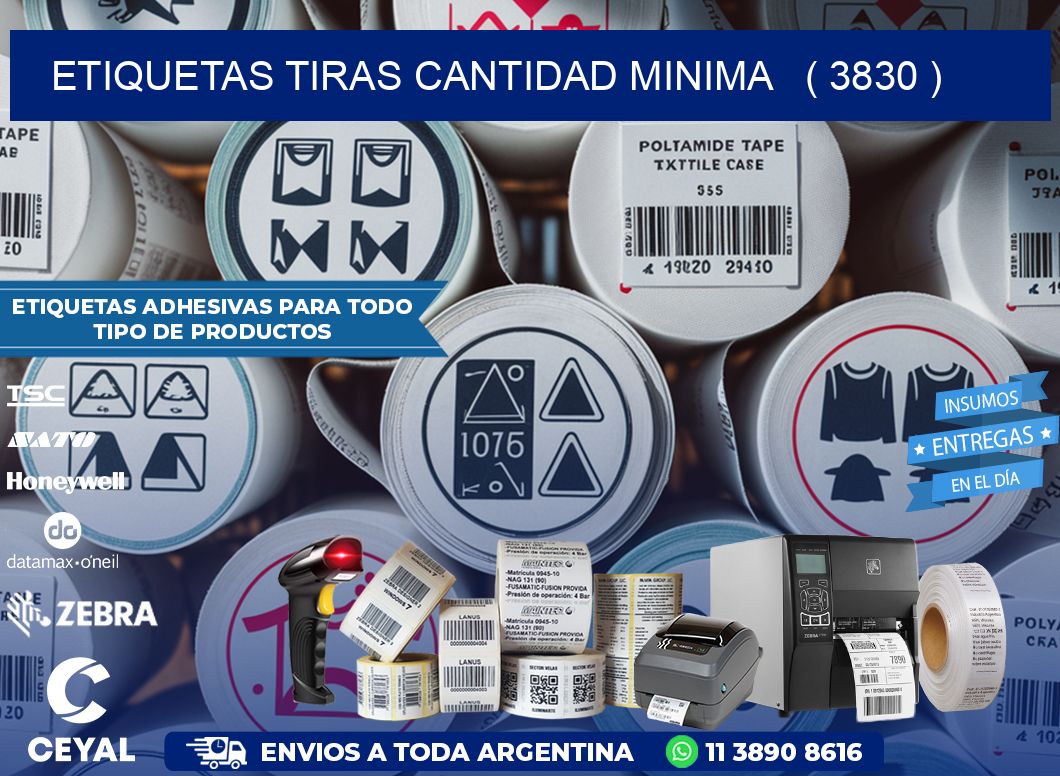 ETIQUETAS TIRAS CANTIDAD MINIMA   ( 3830 )