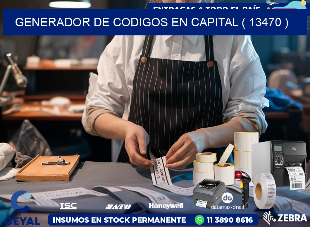 GENERADOR DE CODIGOS EN CAPITAL ( 13470 )