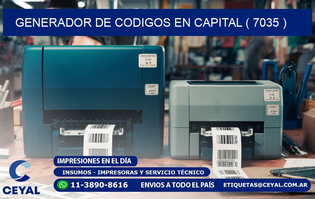 GENERADOR DE CODIGOS EN CAPITAL ( 7035 )